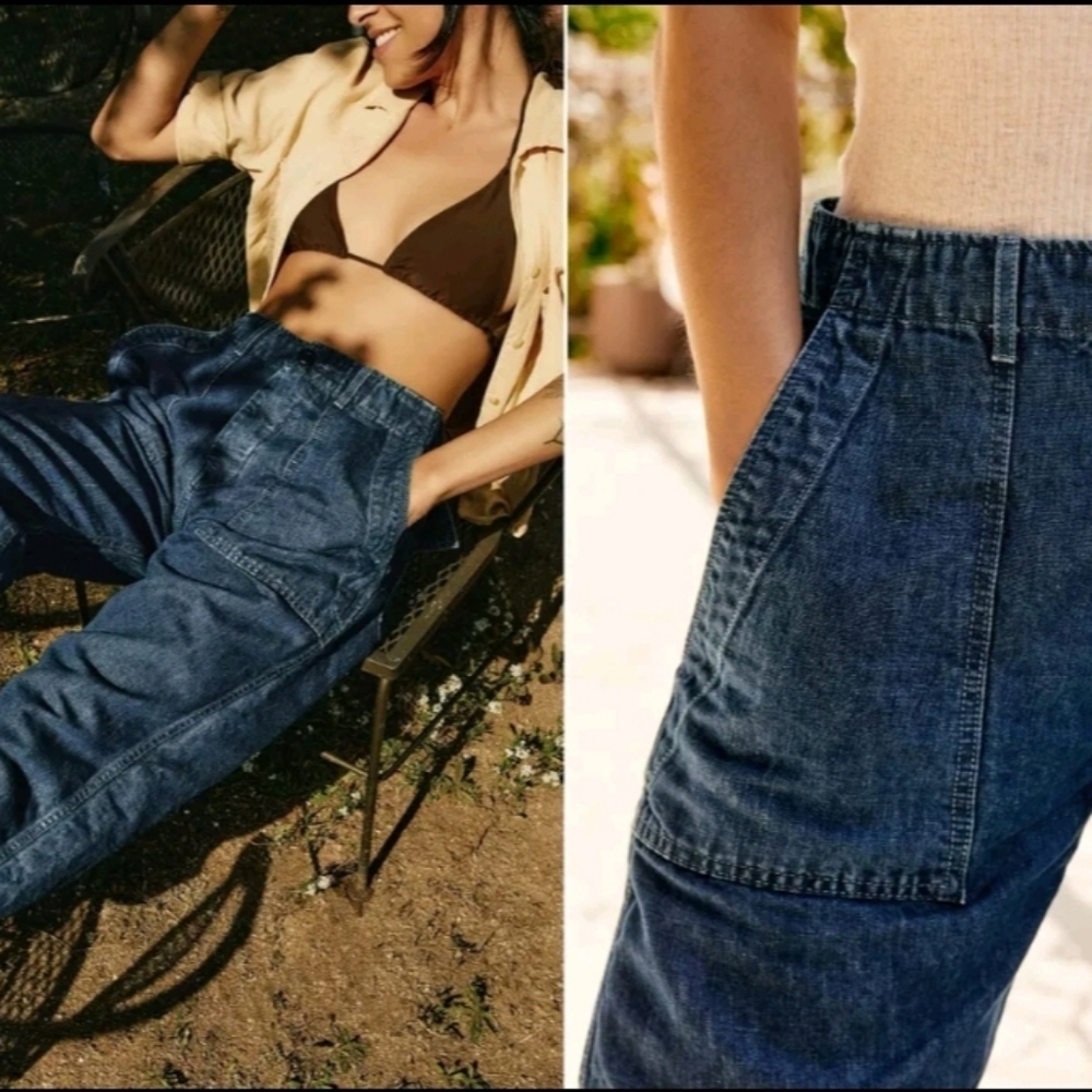 Imogene and Willie Blake military trouser washed indigo size Large Perfect Shape